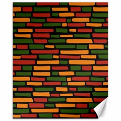 African Wall of bricks Canvas 16  x 20 