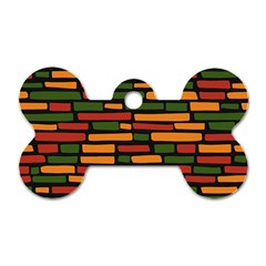 African Wall of bricks Dog Tag Bone (Two Sides)