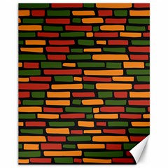 African Wall of bricks Canvas 11  x 14 