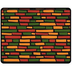 African Wall of bricks Fleece Blanket (Medium) 