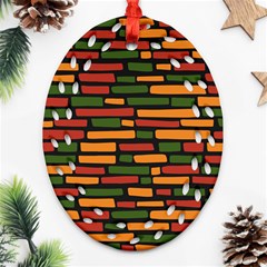 African Wall of bricks Ornament (Oval Filigree)