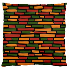 African Wall of bricks Large Cushion Case (Two Sides)