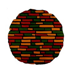 African Wall of bricks Standard 15  Premium Round Cushions