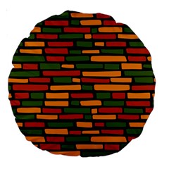 African Wall of bricks Large 18  Premium Round Cushions