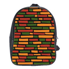 African Wall of bricks School Bag (XL)