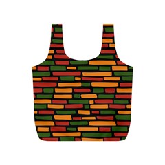 African Wall of bricks Full Print Recycle Bag (S)