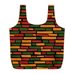 African Wall of bricks Full Print Recycle Bag (L)