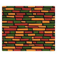 African Wall of bricks Double Sided Flano Blanket (Small) 