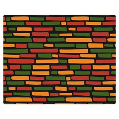 African Wall of bricks Double Sided Flano Blanket (Medium) 