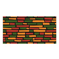 African Wall of bricks Satin Shawl 45  x 80 