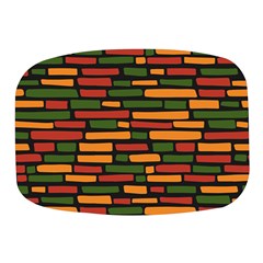 African Wall of bricks Mini Square Pill Box