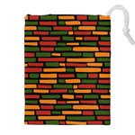 African Wall of bricks Drawstring Pouch (5XL) Front