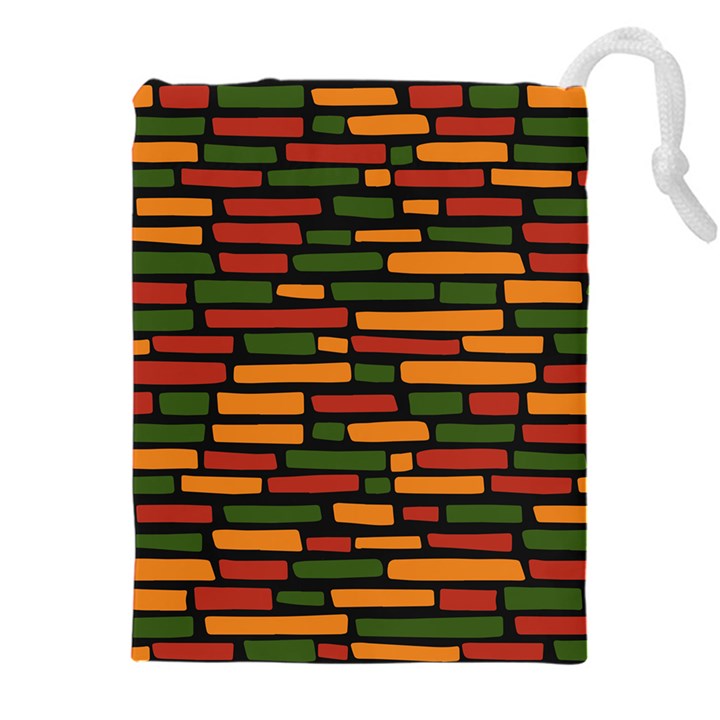 African Wall of bricks Drawstring Pouch (5XL)