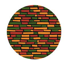 African Wall Of Bricks Mini Round Pill Box (pack Of 5) by ConteMonfrey