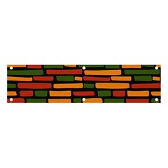 African Wall of bricks Banner and Sign 4  x 1 