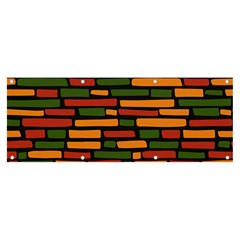 African Wall of bricks Banner and Sign 8  x 3 