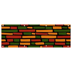 African Wall of bricks Banner and Sign 9  x 3 