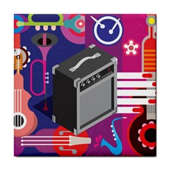 Music Abstract Background Energy Tile Coaster by danenraven