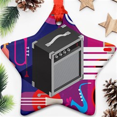 Music Abstract Background Energy Ornament (Star)