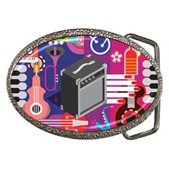 Music Abstract Background Energy Belt Buckles by danenraven