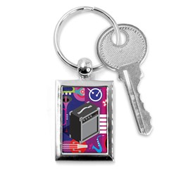 Music Abstract Background Energy Key Chain (Rectangle)