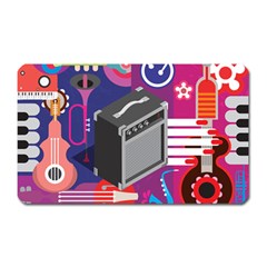 Music Abstract Background Energy Magnet (rectangular)