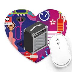 Music Abstract Background Energy Heart Mousepads