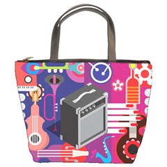 Music Abstract Background Energy Bucket Bag