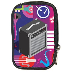 Music Abstract Background Energy Compact Camera Leather Case