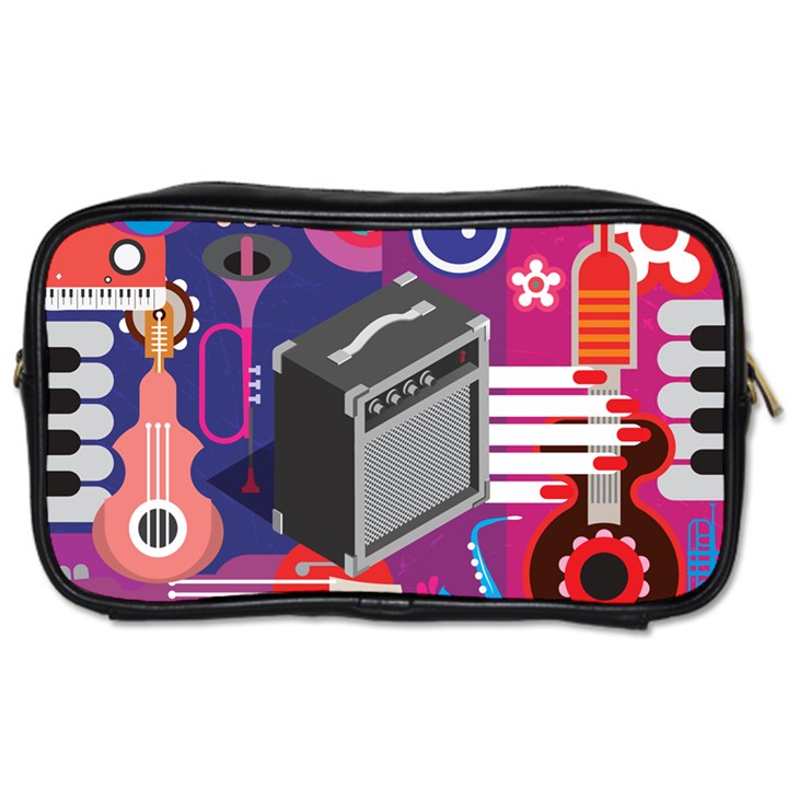 Music Abstract Background Energy Toiletries Bag (One Side)