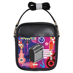 Music Abstract Background Energy Girls Sling Bag