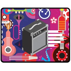 Music Abstract Background Energy Fleece Blanket (Medium) 