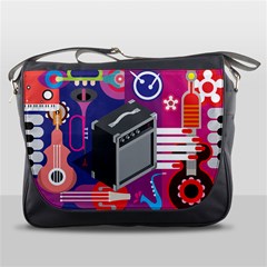 Music Abstract Background Energy Messenger Bag