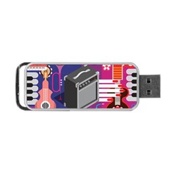 Music Abstract Background Energy Portable USB Flash (Two Sides)