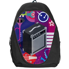 Music Abstract Background Energy Backpack Bag