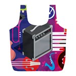 Music Abstract Background Energy Full Print Recycle Bag (L) Back