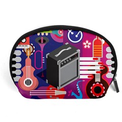 Music Abstract Background Energy Accessory Pouch (Large)