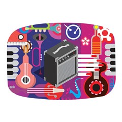 Music Abstract Background Energy Mini Square Pill Box by danenraven