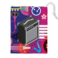 Music Abstract Background Energy Drawstring Pouch (4XL)