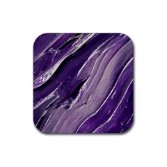 Paint Ornament Vivid Vibrant Rubber Coaster (square)