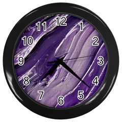 Paint Ornament Vivid Vibrant Wall Clock (black)