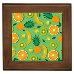 Fruit Tropical Pattern Design Art Framed Tile by danenraven