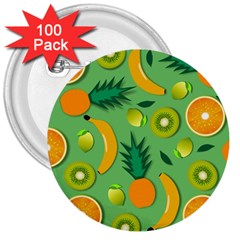 Fruit Tropical Pattern Design Art 3  Buttons (100 Pack)  by danenraven