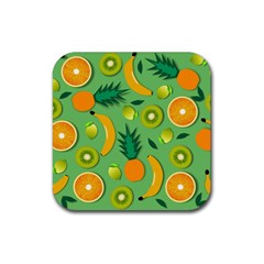 Fruit Tropical Pattern Design Art Rubber Coaster (square)