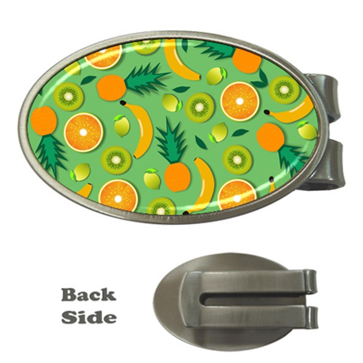 Fruit Tropical Pattern Design Art Money Clips (Oval) 