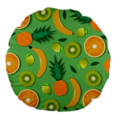 Fruit Tropical Pattern Design Art Large 18  Premium Round Cushions