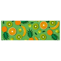 Fruit Tropical Pattern Design Art Banner And Sign 9  X 3  by danenraven