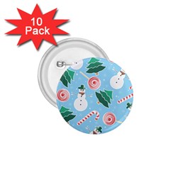 Christmas Sweets Snowman Background 1 75  Buttons (10 Pack)