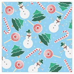 Christmas Sweets Snowman Background Lightweight Scarf  by danenraven