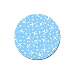 Plane Sky Background Pattern Magnet 3  (Round) Front